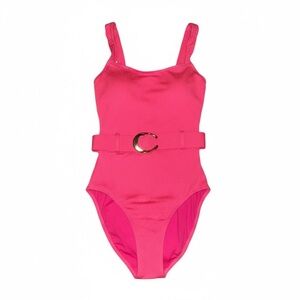 Pink Lily Women's One Piece Swimsuit in Vibrant Pink